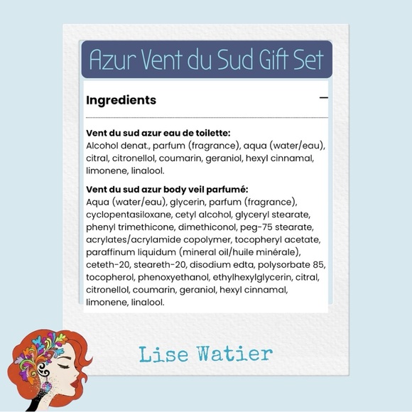 Azur Vent du Sud Gift Set - Lise Watier - Picture 3 of 6